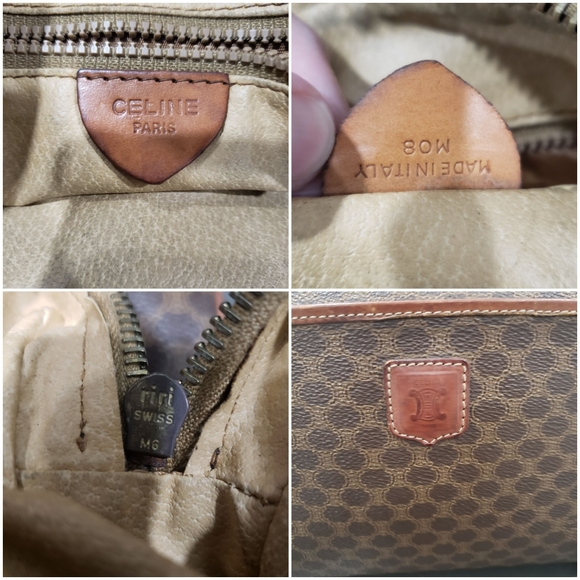 CELINE Macadam Blason Clutch Handbag VINTAGE Large PVC Coated canvas - Picture 6 of 9